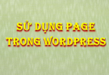 Sử dụng Page trong wordpress