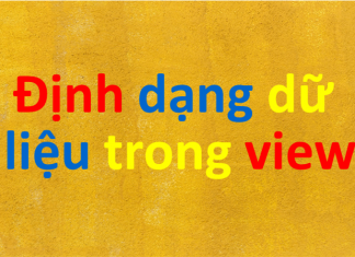 Định dạng dữ liệu trong Angular view Định dạng dữ liệu trong view