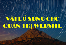Vài bổ sung trong quản trị website vài bổ sung cho quản trị website