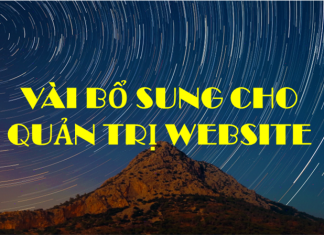 Vài bổ sung trong quản trị website vài bổ sung cho quản trị website