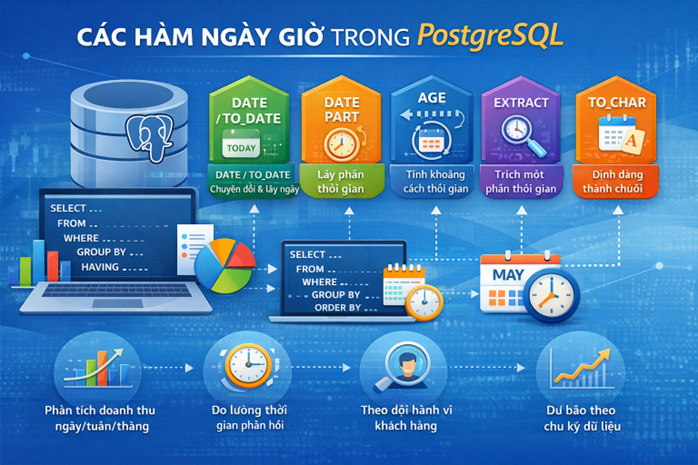 Các hàm ngày giờ trong PostgreSQL