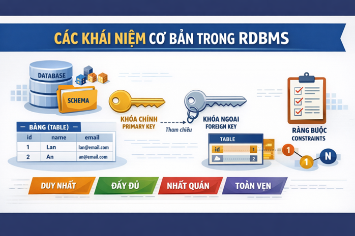 Các khái niệm cơ bản trong RDBMS