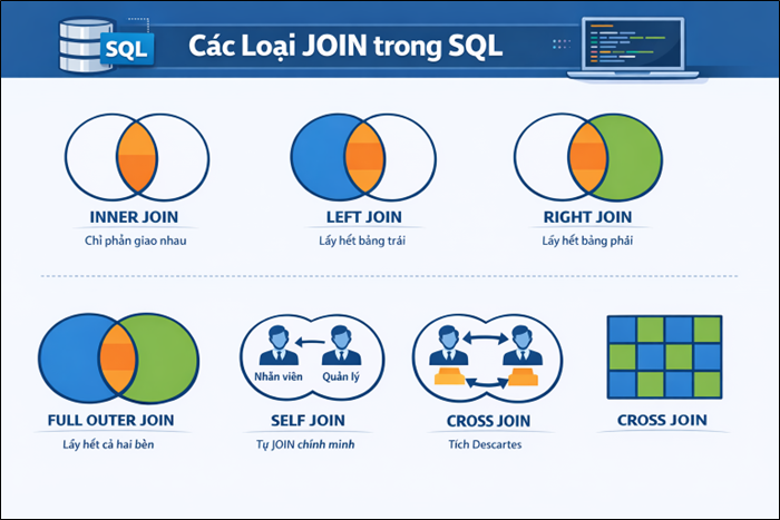 Kết hợp dữ liệu từ nhiều bảng với JOIN
